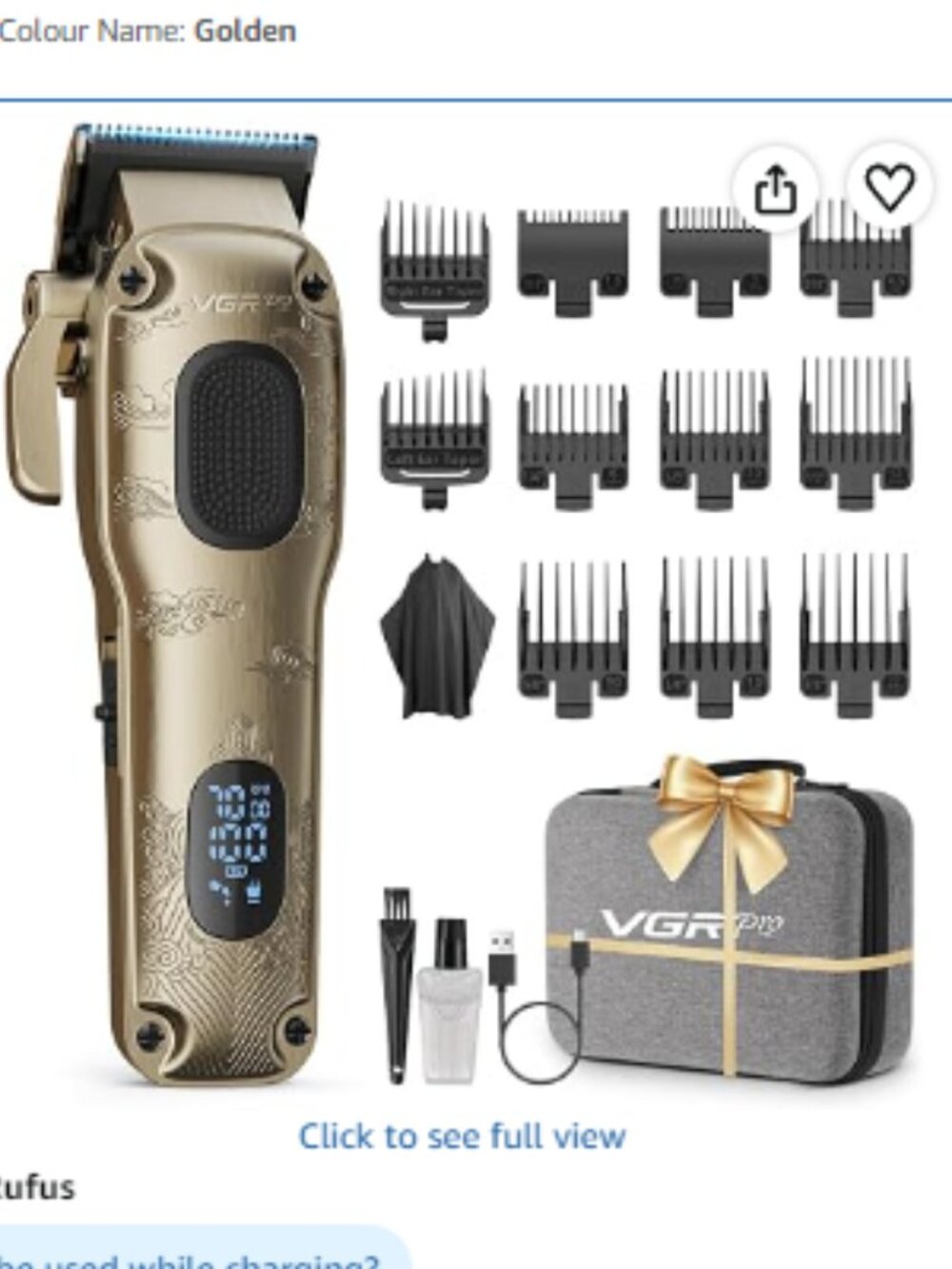 Professional hair clippers with case